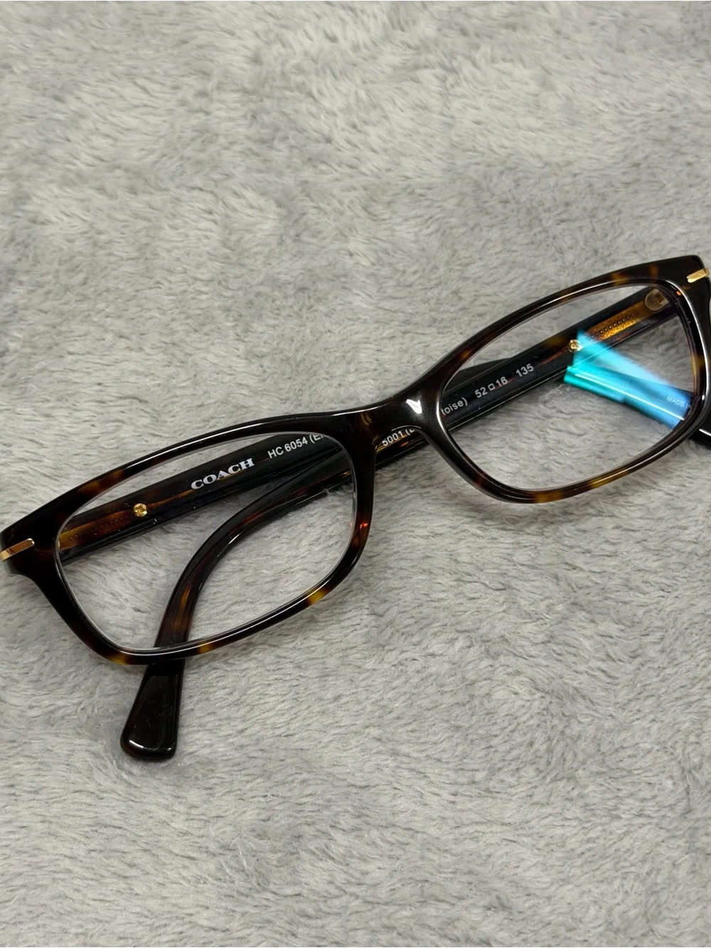 Coach Eyeglasses HC 6054 Elise 5001 Dark Tortoise Full Rim 52-16-135 FRAMES ONLY
